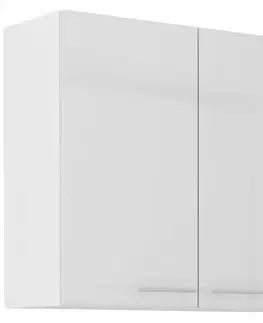 Kuchynské skrinky visiace Kuchynská skrinka Lara 80g-72 2f Mdf biely lesk