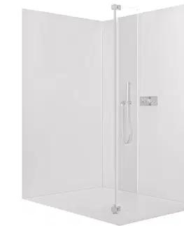 Sprchovacie kúty CERANO - Prídavný otočný panel k sprchovej zástene Onyx - 8 mm - chróm, transparentné sklo - 30x200 CER-537346