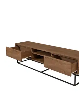 TV stolíky DOJA TV stolík na nožičkách, orech/čierna