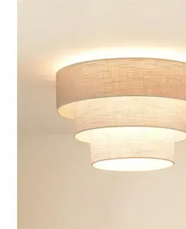 Svietidlá BRILAGI - Stropné svietidlo ALASKA LUNETA 1xE27/15W/230V pr. 45 cm šedá/krémová 608084