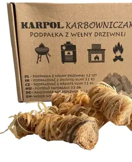 Záhradné grily Podpaľovač z drevitej vlny 32 ks