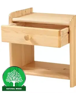 Borovicové nočné stolíky Nočný stolík 1S borovica