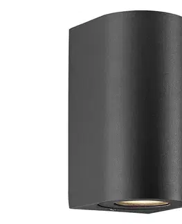 Svietidlá Nordlux - Vonkajšie nástenné svietidlo CANTO 2xGU10/28W/230V IP44 čierne 49721203