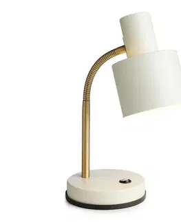 Lampy Halo Design 746910 - Stolná lampa VOGUE 1xE27/40W/230V krémová/mosadz 746910