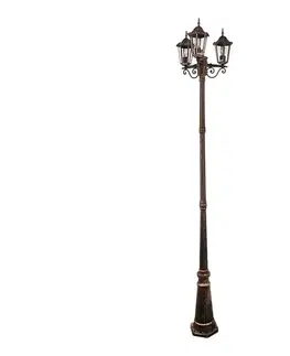 Záhradné lampy  Vonkajšia lampa 3xE27/20W/230V IP43 2,58 m patina 313430