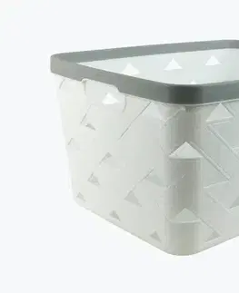 Košíky úložné MAKRO - Košík úložný 30x22x16cm, biely