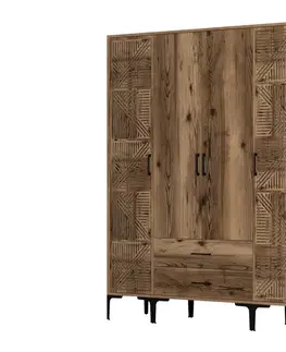 Šatňové skrine Šatníková skriňa Kumsal PTP - Walnut