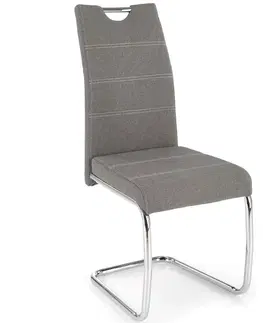 Jedálenské stoličky HALMAR K349 jedálenská stolička sivá / chróm