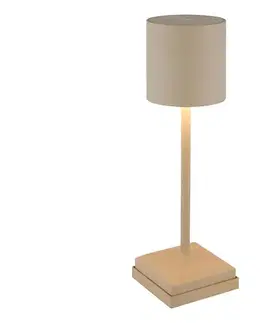 Lampy Globo 58487S - LED stmievateľná dotyková nabíjateľná stolová lampa DIXON 1,5 W/5 V 2200 mAh béžová 58487S