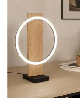 Lampy Eglo 901718 - LED Stolná lampa BOYAL LED/12W/230V 3000K béžová/čierna 901718