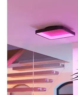 Svietidlá Eglo 901911 - LED RGBW stmievateľné stropné svietidlo LORETELLO-Z LED/20W/230V 35×35 cm čierne 901911