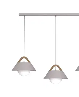 Svietidlá  Luster na lanku FUNDA 3xE27/15W/230V krémový 4207A