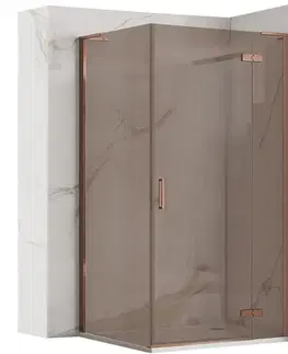 Sprchovacie kúty REA/S - Sprchová kabína Hugo 80x90 Copper Brush KPL-K6968
