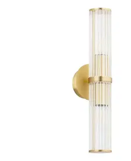 Svietidlá Argon 7203 - Nástenné svietidlo HAMPTON 2xE14/7W/230V zlatá 7203
