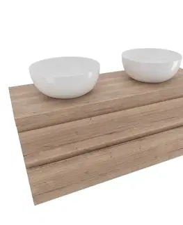 Kúpeľňový nábytok Koupelnová skříňka 2 zásuvková s krycí deskou Naturel Savona 118x53x44,8 cm dub Halifax mat SAVONA2120DHD SAVONA2120DHD