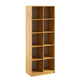 Regály KANTOR KIT vysoký regál N02, antracit / dub Apalačský