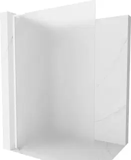 Sprchové dvere MEXEN/S - Kioto L Sprchová zástena WALK-IN 70 x 200, dekor, biela 800-070-103-20-30