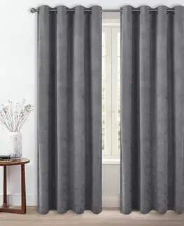 Závesy do spálne Záves na priechodkách ADA YC12081/240G/M2/63/140X250 sivý