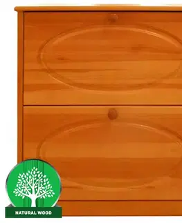 Borovicové botníky Skrinka na topánky 2KL. Jelša frez