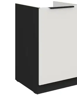 Kuchynské skrinky stojace Kuchynská skrinka Aria-Wh/Bl Anti Fingerprint 50zl 1f Bb