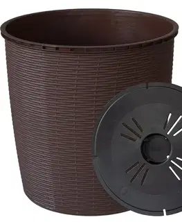 Záhrada Kvetináč RATTAN 26L hnedý