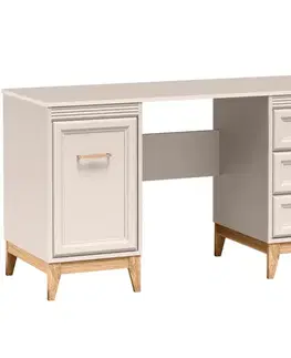 Moderné kancelárske stoly Písací stôl 14w Windsor Kašmír/Prírodný dub