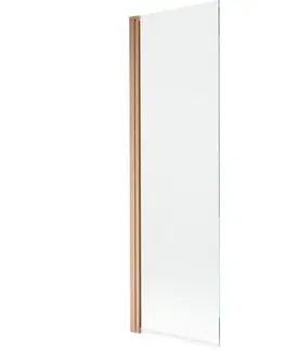 Sprchové dvere MEXEN - MIST vaňová zástena 60x150 cm 6mm 1-s, meď kartáčovaná, číra 8A9-060-001-65-00