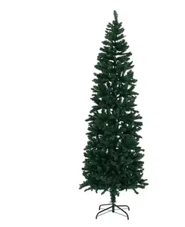 Vianočné stromčeky KONDELA Lesy vianočný stromček s kovovým stojanom 210 cm zelená