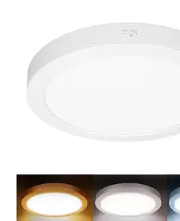 Svietidlá  WD242-W - LED panel 2v1 18W/230V 3000/4000/6000K priemer 22,5 cm IP54 biela WD242-W
