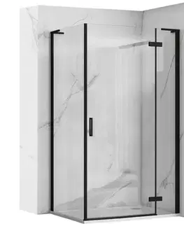 Sprchovacie kúty REA/S - Sprchová kabína Hugo Black 100x90 KPL-45225