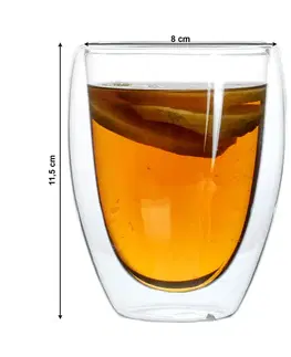 Poháre KONDELA Hotcold Typ 10 termo pohár na vodu (2 ks) 350 ml priehľadná