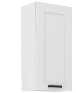 Kuchynské skrinky visiace Kuchynská skrinka LUNA biely mat/biely  45g-90 1f