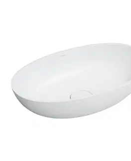 Umývadlá OMNIRES - SHELL M+ umývadlo na dosku, 60 x 35 cm biela mat /BM/ SHELLUNBM