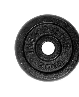 Závažia k činkám Liatinový kotúč inSPORTline Castblack 2,5 kg 30 mm