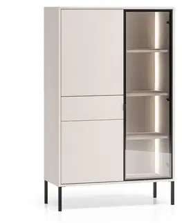 Vitríny a regály do obývačky Regál Barnee 01 Cashmere