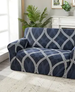 Prehozy 4Home Napínací poťah na dvojkreslo Elegant modrá, 145-185 cm + obliečka na vankúšik zadarmo, 145-185 cm