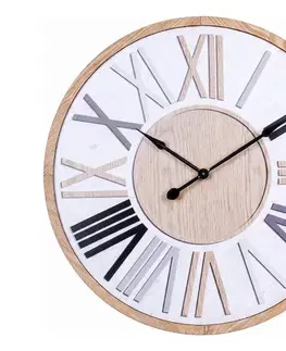 Predlžovacie káble Eurolamp Nástenné hodiny, napájanie 1× AA, priemer 50 cm, biela/bežová 753-13023
