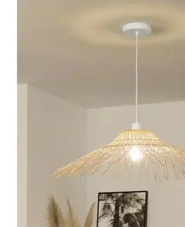 Svietidlá BRILAGI - Závesný LED luster na lane CERIA BOHO 1xE27/40W/230V, priemer 70 cm, bambus EG300171+EG781124
