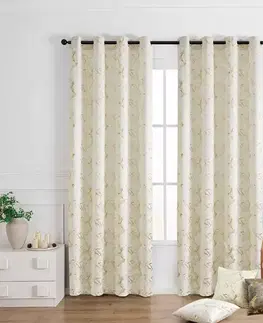 Závesy do spálne Záves na krúžkoch KLOE VET427/2/210GSM 140x250 cm  krémový