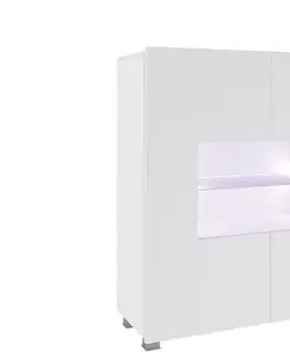 Komody ArtGiB Komoda CALABRINI C-02 | biela/biely lesk