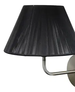 Nástenné svetlá Nástenná lampa čierna 1xE14 matný nikel EMON