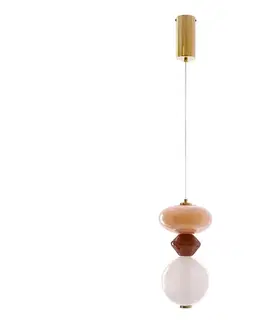 Svietidlá  LED luster na lanku FLORES LED/10W/230V zlatá/oranžová/hnedá 31-50632
