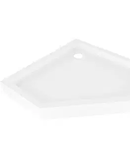 Vane MEXEN - Flow+ päťboká sprchová vanička 90 x 90, biela lesk 46P109090H