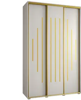 Šatníkové skrine Skriňa 45 Canaris 12 180 biela/gold