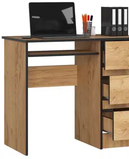 Písacie stoly Moderný písací stôl PEGAS90P, dub Craft
