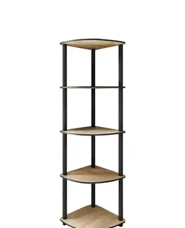 Knižnice Knižnica Bookcase 5 Corner - Oak