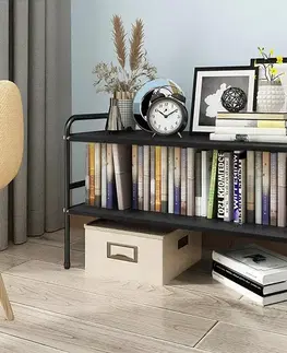 Regály a poličky KONDELA Somer regál čierna