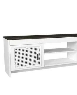 TV stolíky NODE orientálny televízny stolík biela/rehab