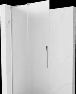 Sprchové dvere MEXEN/S - Velar L Sprchová zástena posuvná Walk-in 120 x 200, dekor 8 mm, chróm 871-120-003-33-01