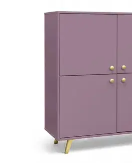 Komody ArtStol Komoda SIENA 4D | fialová